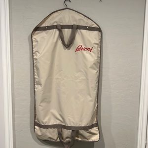 Brioni Cashmere wool double breasted peacoat with leather trim.